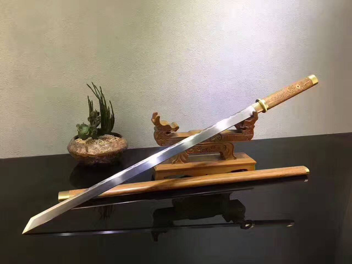Tang dao,Damascus steel burn blade,Rosewood,Full tang,Chinese sword - Chinese sword shop