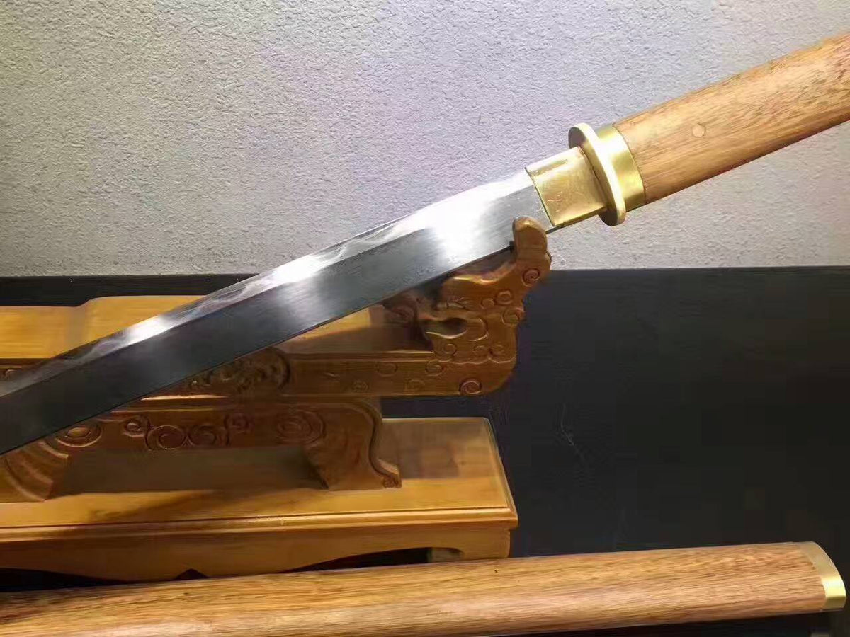 Tang dao,Damascus steel burn blade,Rosewood,Full tang,Chinese sword - Chinese sword shop