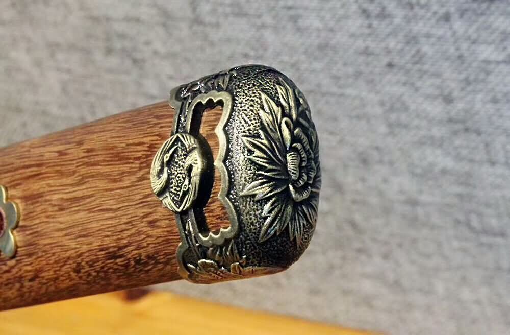 Tachi,Spring steel blade,Rosewood scabbard,Alloy fitting,Full tang - Chinese sword shop