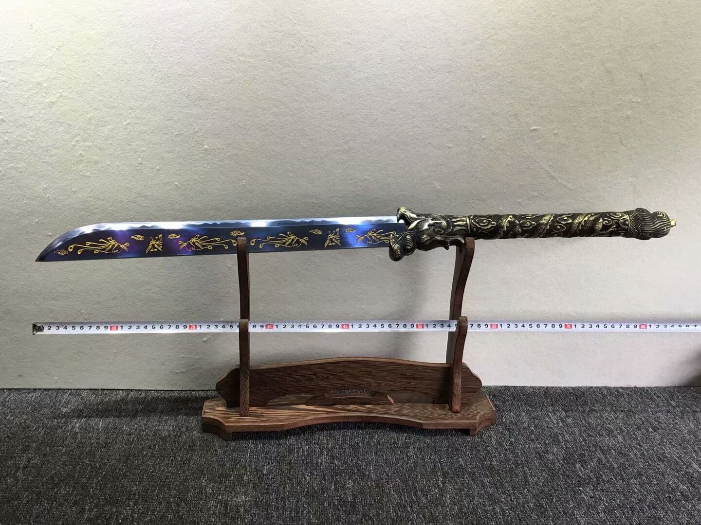 Chopper,Broadsword,High carbon steel etch blade,Leather - Chinese sword shop