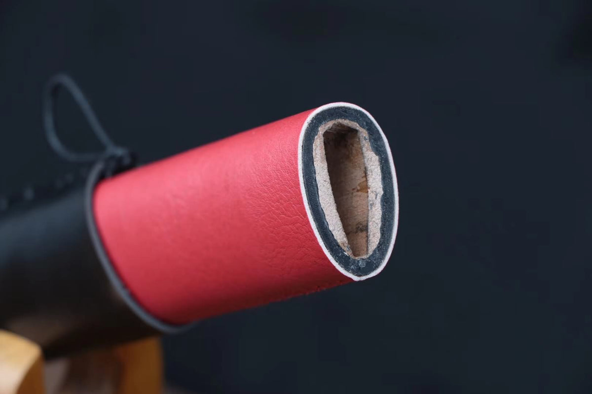 Ninja sword,High carbon steel burn blade,Leather scabbard&Handmade art - Chinese sword shop