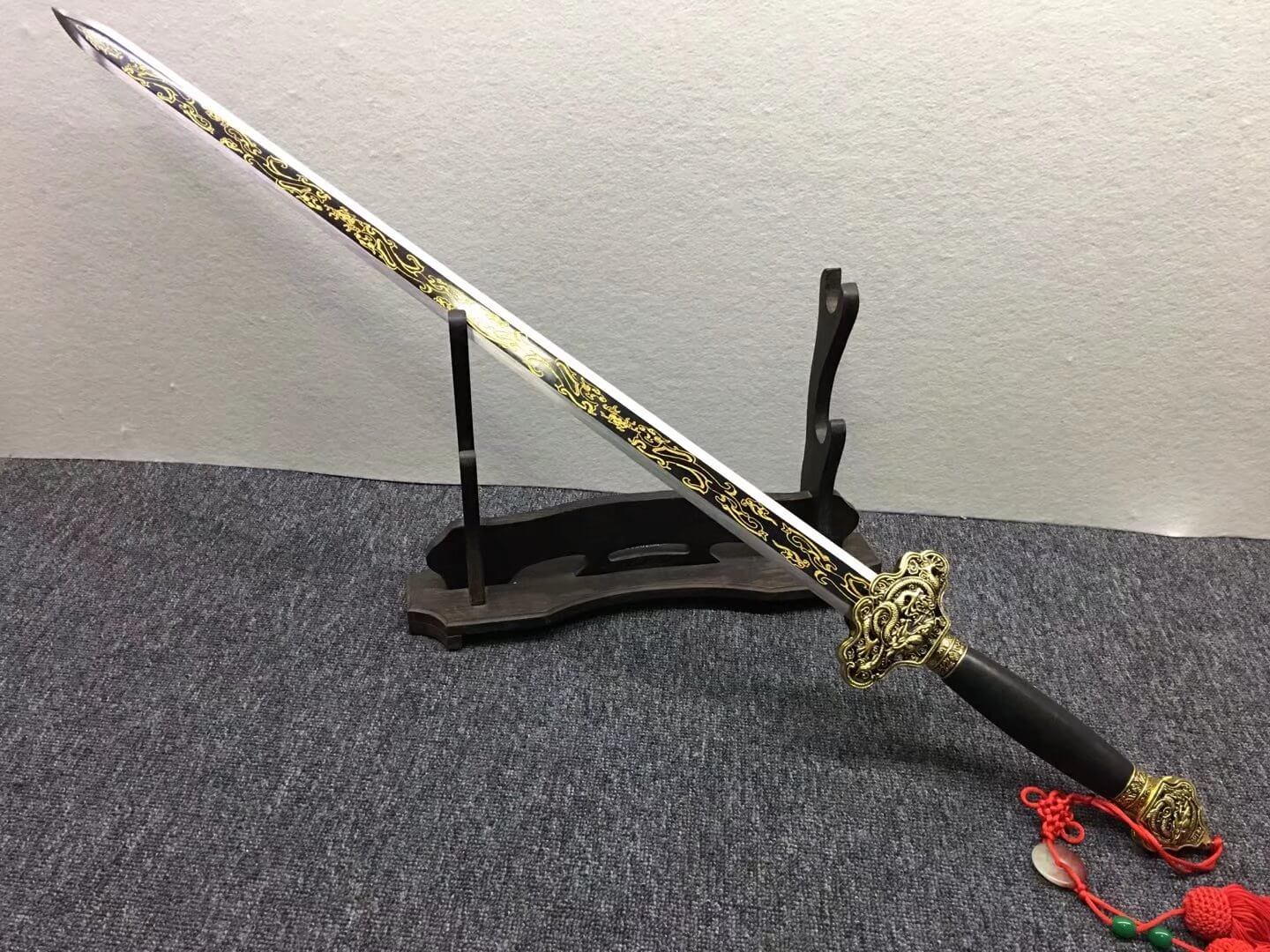 Loong sword/High manganese steel etch blade/Alloy fittings/Length 41" - Chinese sword shop