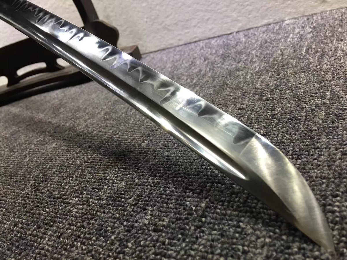 Nihontou katana,High carbon steel burn blade,Leather,Alloy - Chinese sword shop