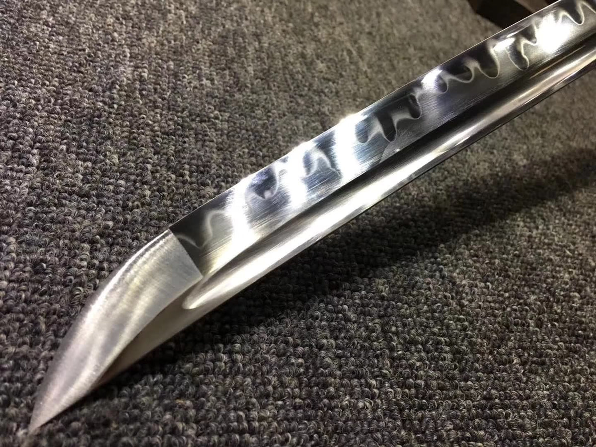Nihontou katana,High carbon steel burn blade,Leather,Alloy - Chinese sword shop