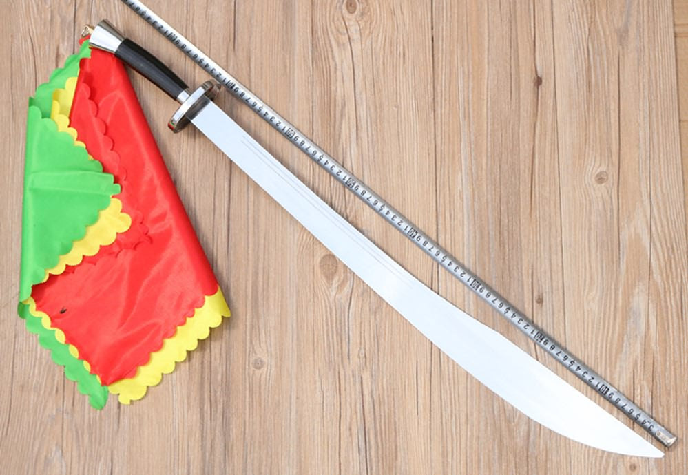 Martial arts single knife,Spring steel blade,Leather - Chinese sword shop