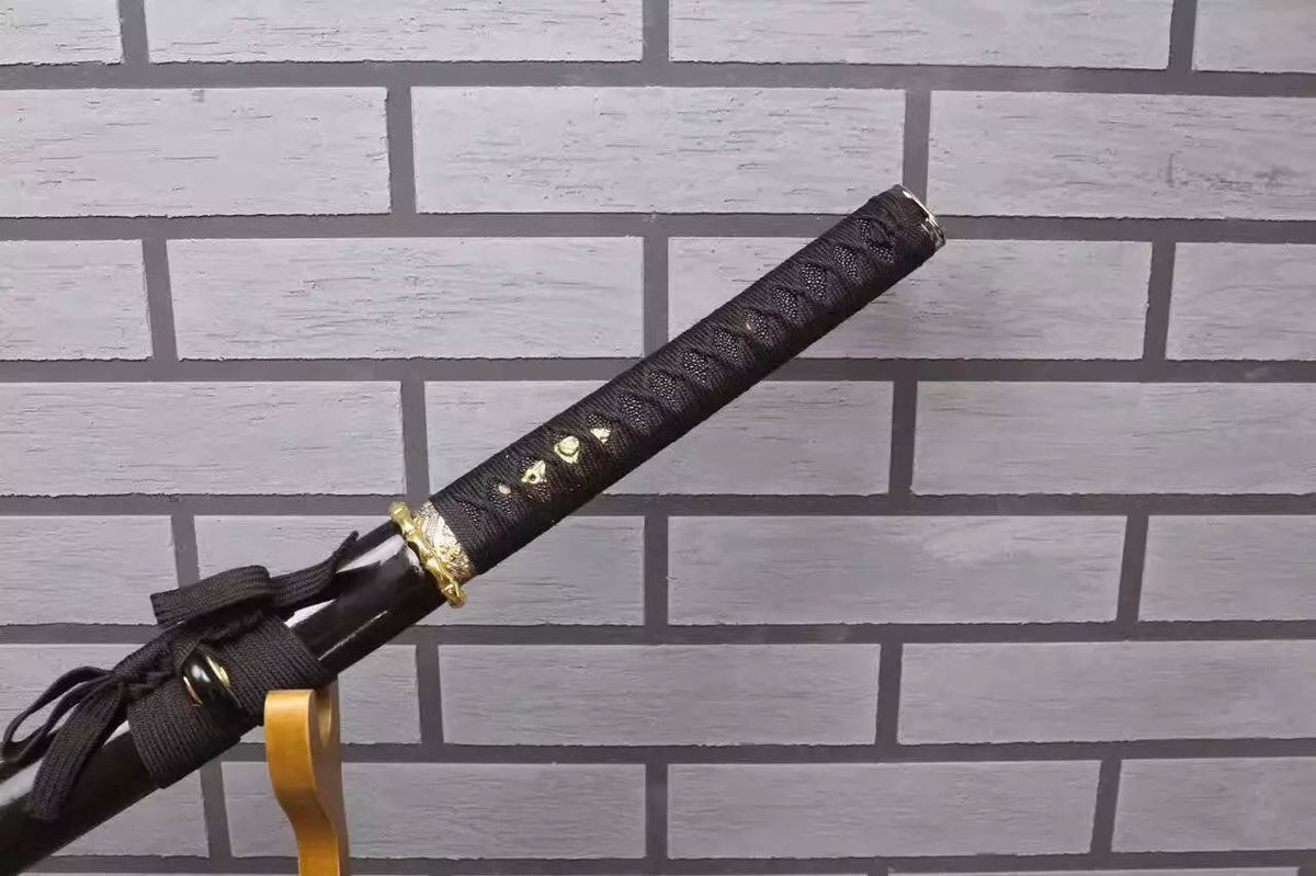 Katana,Nihontou,Medium carbon steel,Wood scabbard,Alloy fitting,Full tang - Chinese sword shop