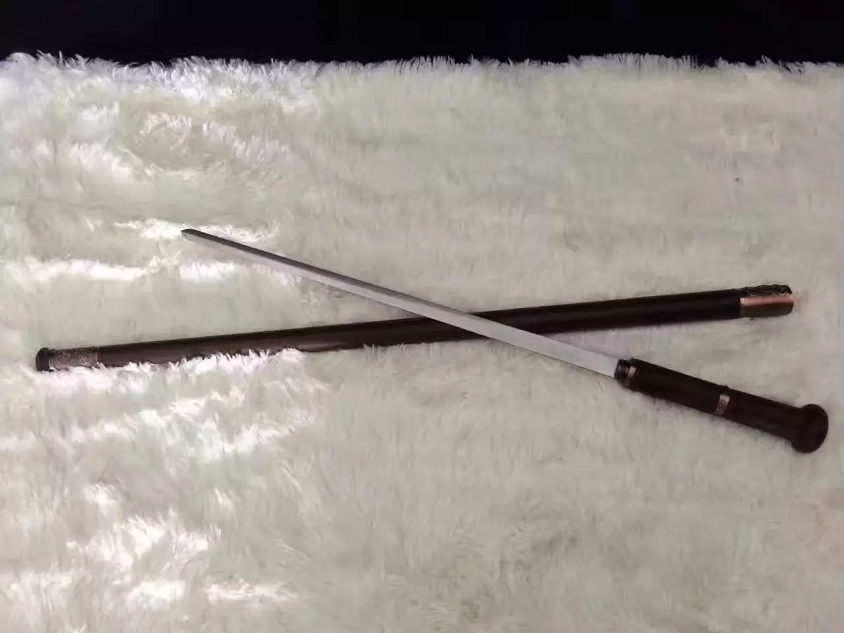 Walking stick sword,Medium carbon steel,Rosewoodscabbard,Alloy fitting,Full tang,Length 35 inch - Chinese sword shop