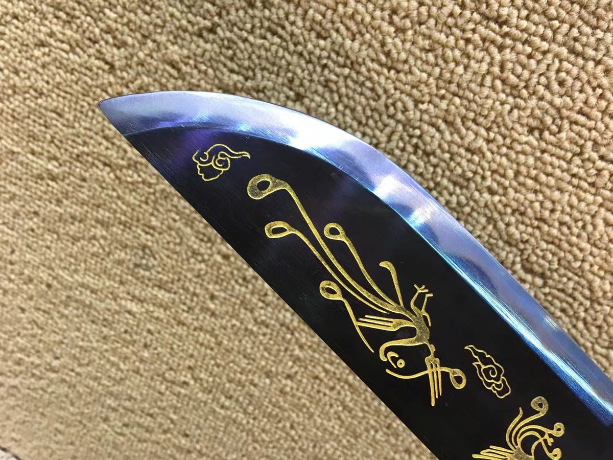 Long handled Broadsword,High manganese steel,Leathe scabbard - Chinese sword shop