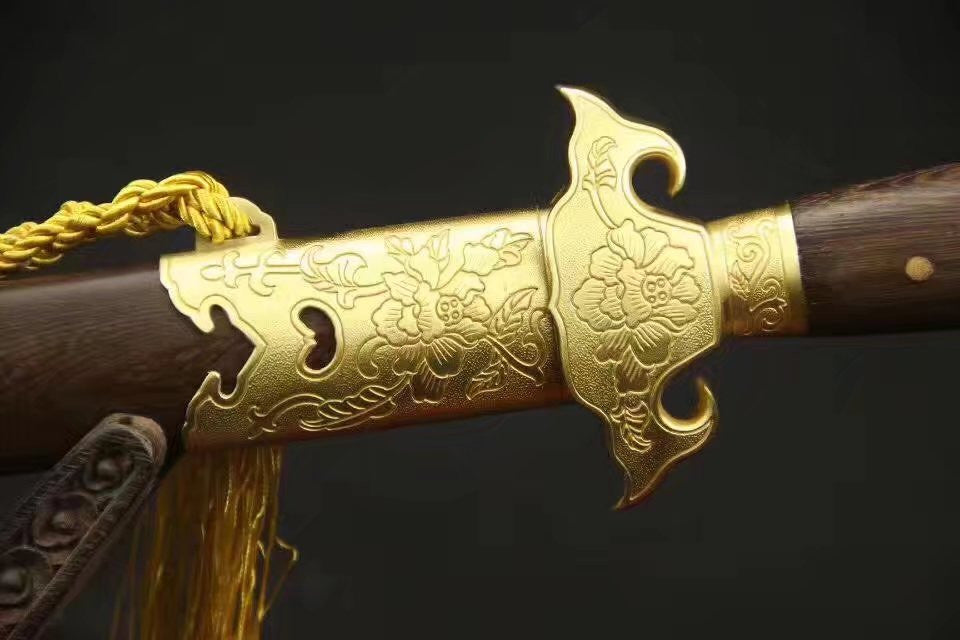 Training sword,Tai chi swords,Stainless steel,Rosewood scabbard,Brass parts - Chinese sword shop
