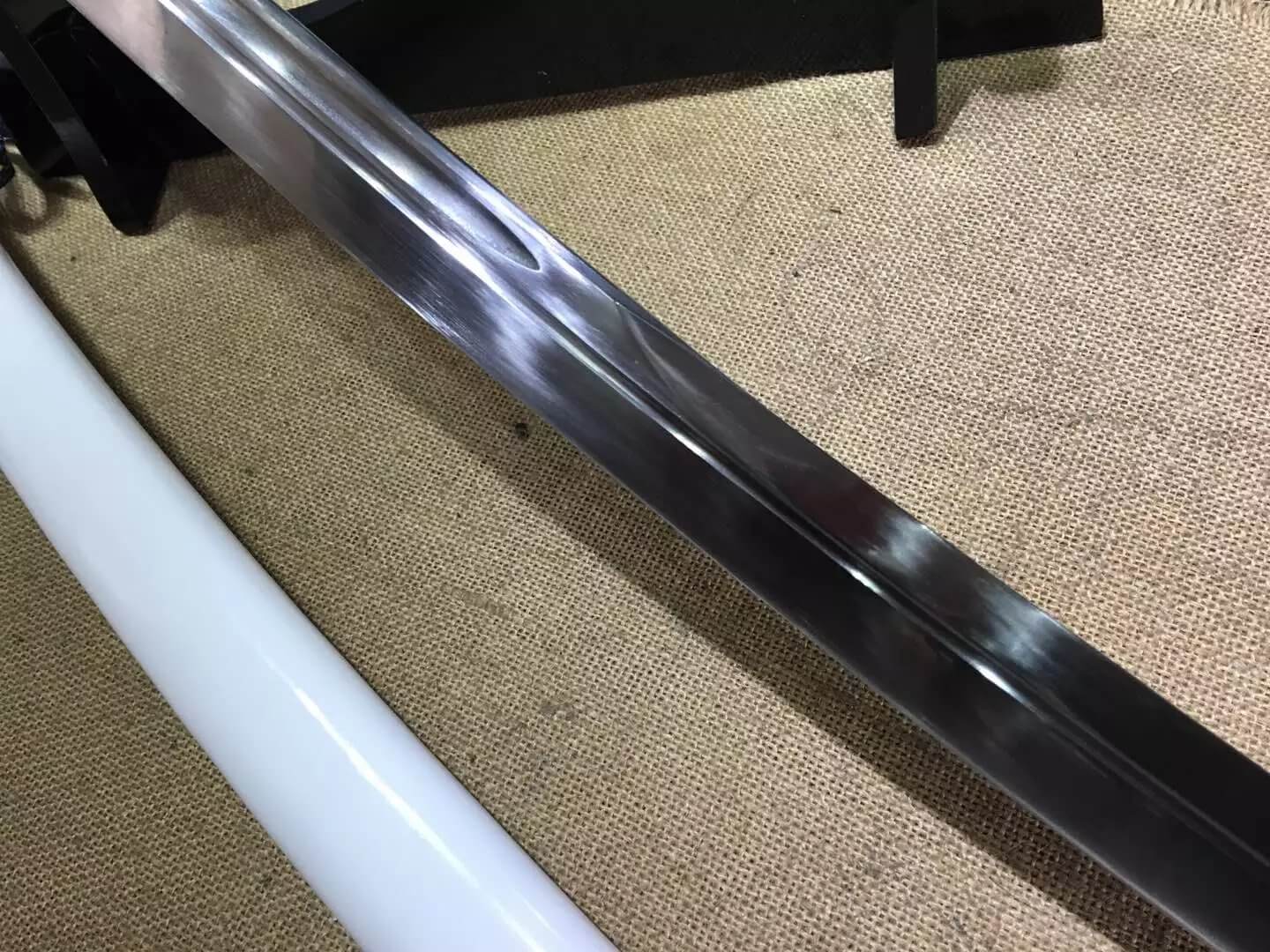 Cut horse broadsword,Samurai sword,High manganese steel,White scabbard - Chinese sword shop