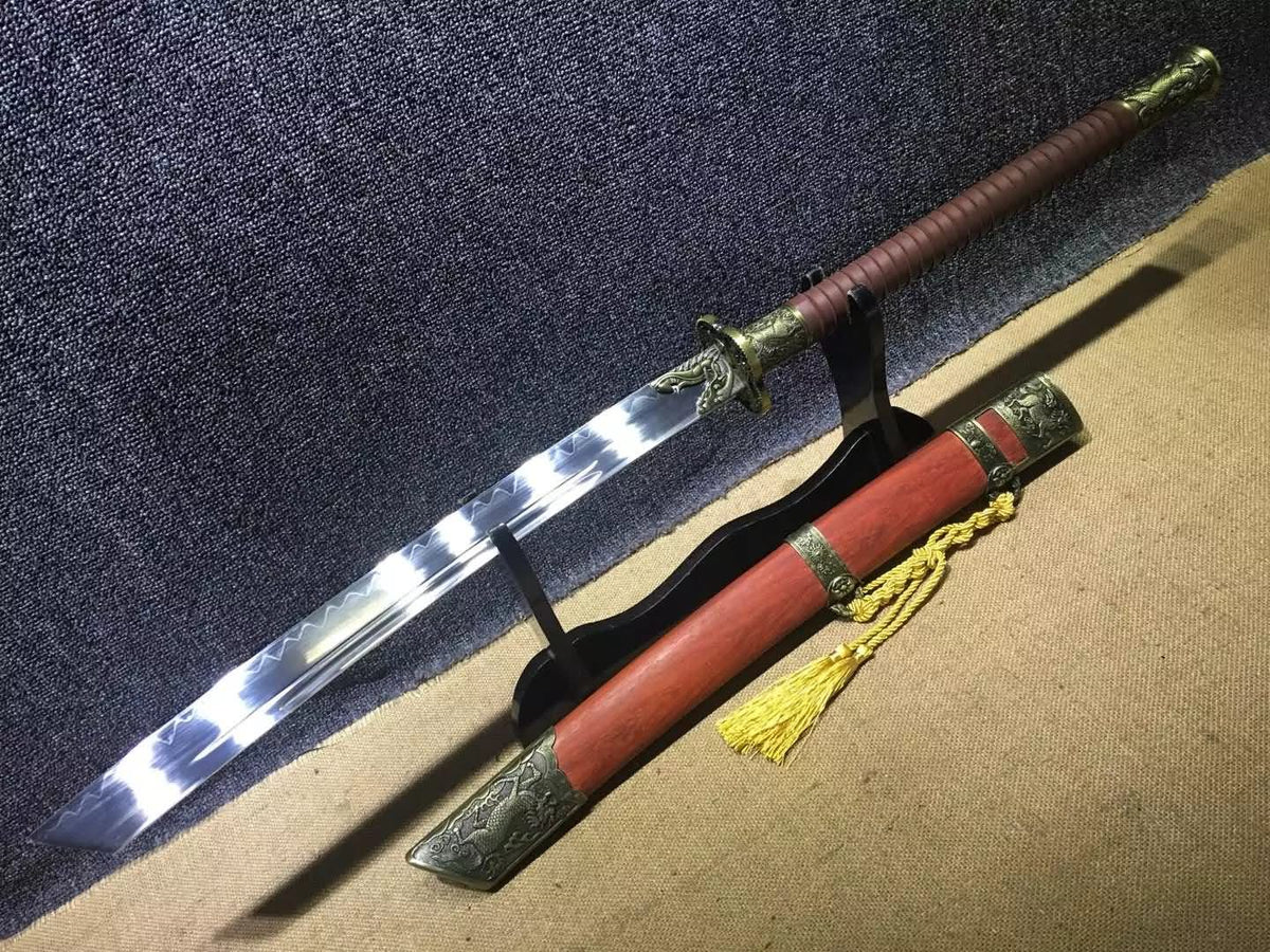 China chop sabers,High carbon steel,Alloy fitted,Redwood scabbard - Chinese sword shop