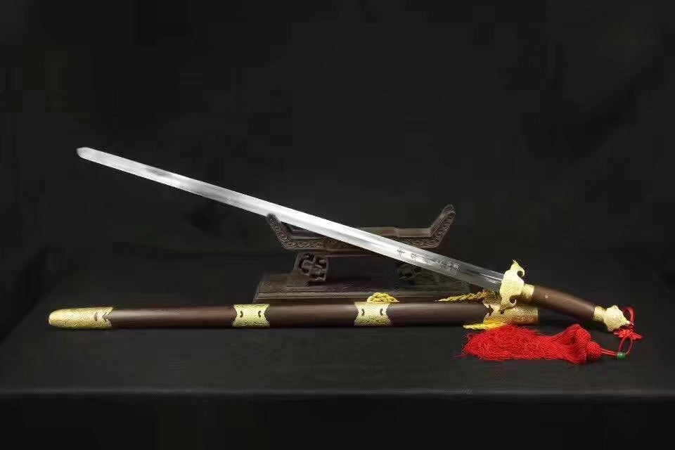 Training sword,Tai chi swords,Stainless steel,Rosewood scabbard,Brass parts - Chinese sword shop