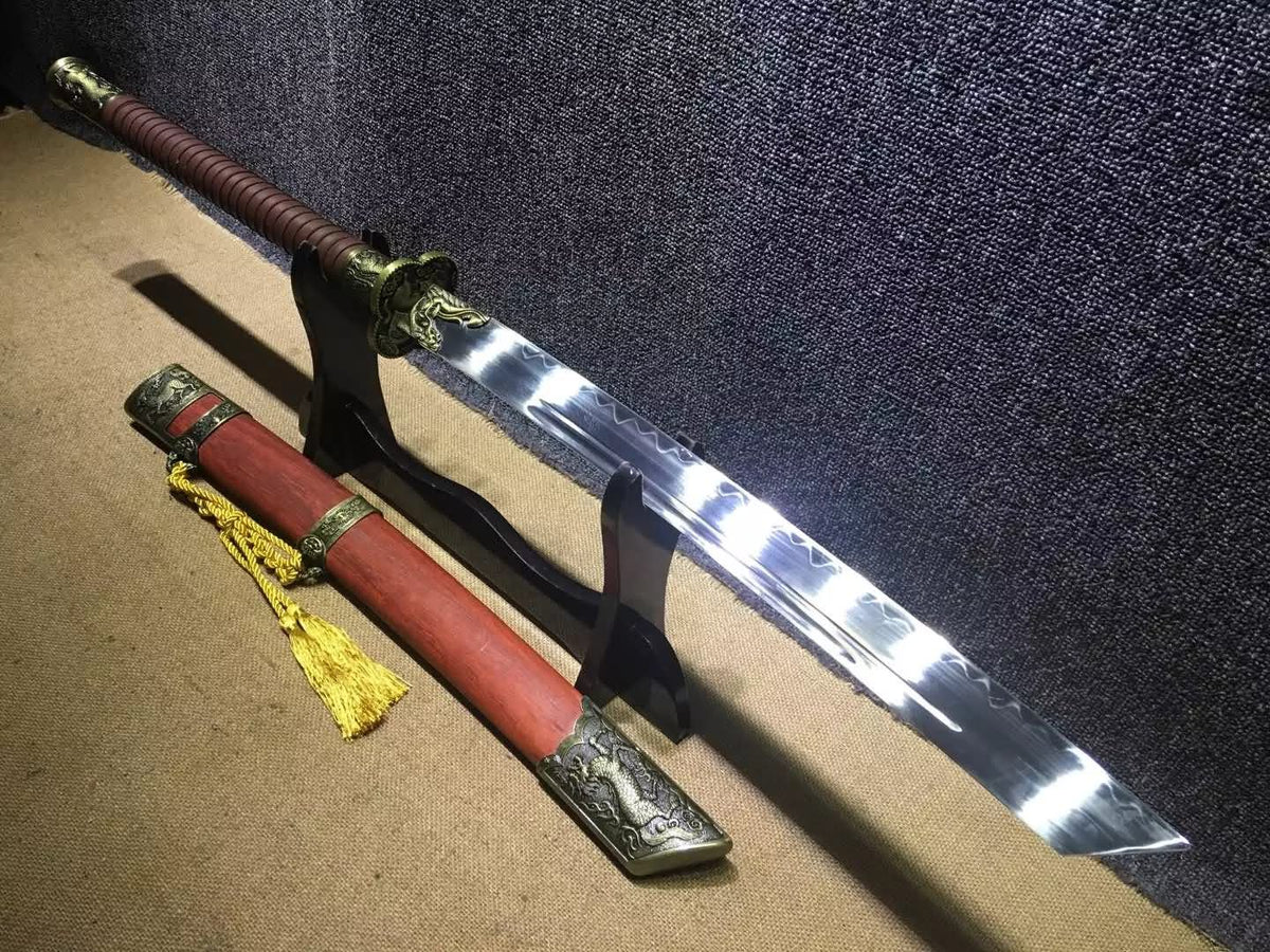 China chop sabers,High carbon steel,Alloy fitted,Redwood scabbard - Chinese sword shop