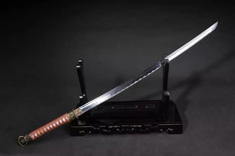 Katana,Nihontou,Medium carbon steel,Wood scabbard,Alloy fitting,Full tang,Length 39 inch - Chinese sword shop
