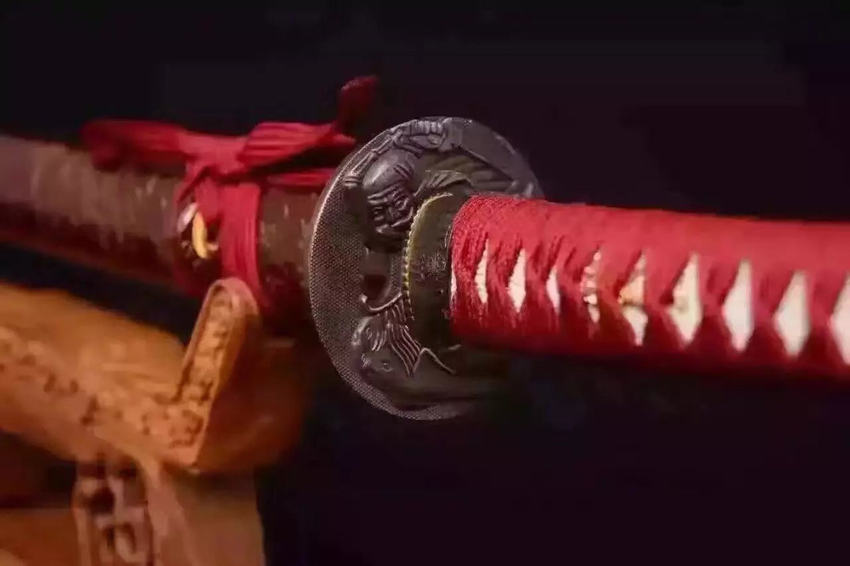 Katana,Nihontou,Medium carbon steel,Wood scabbard,Alloy fitting,Full tang,Length 39 inch - Chinese sword shop
