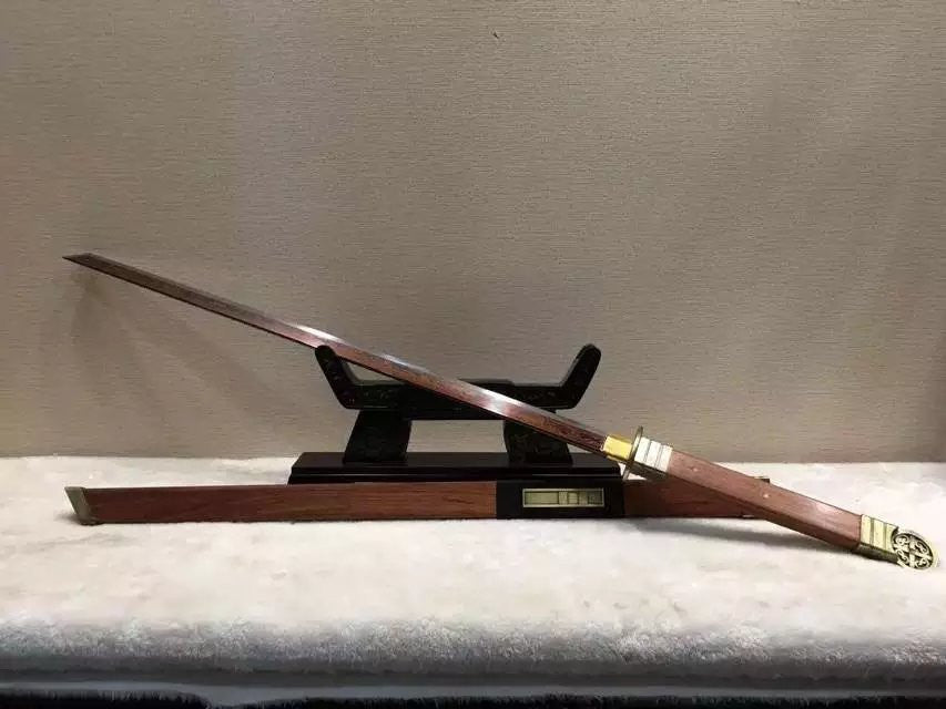 Han sword,Damascus steel blade,Acid branch wood scabbard,Alloy fittings - Chinese sword shop