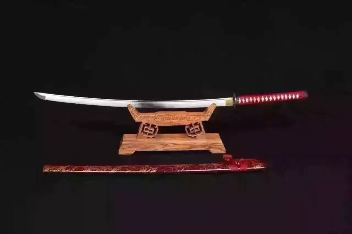 Katana,Nihontou,Medium carbon steel,Wood scabbard,Alloy fitting,Full tang,Length 39 inch - Chinese sword shop