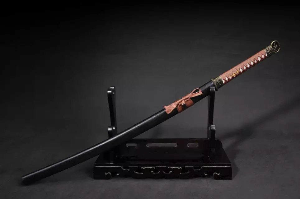 Katana,Nihontou,Medium carbon steel,Wood scabbard,Alloy fitting,Full tang,Length 39 inch - Chinese sword shop