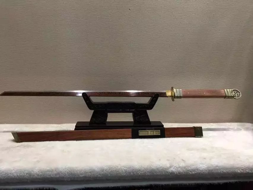Han sword,Damascus steel blade,Acid branch wood scabbard,Alloy fittings - Chinese sword shop