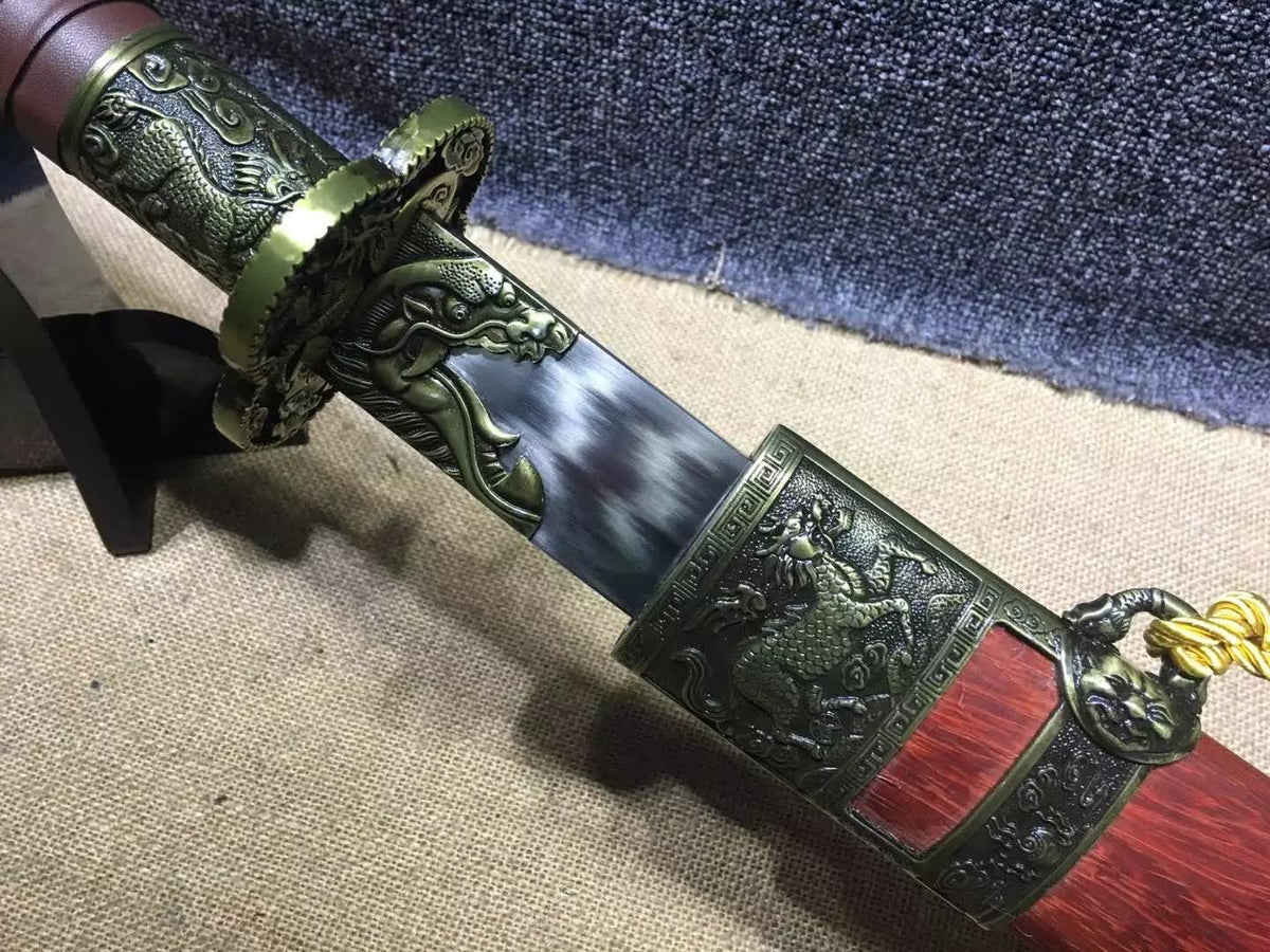 China chop sabers,High carbon steel,Alloy fitted,Redwood scabbard - Chinese sword shop