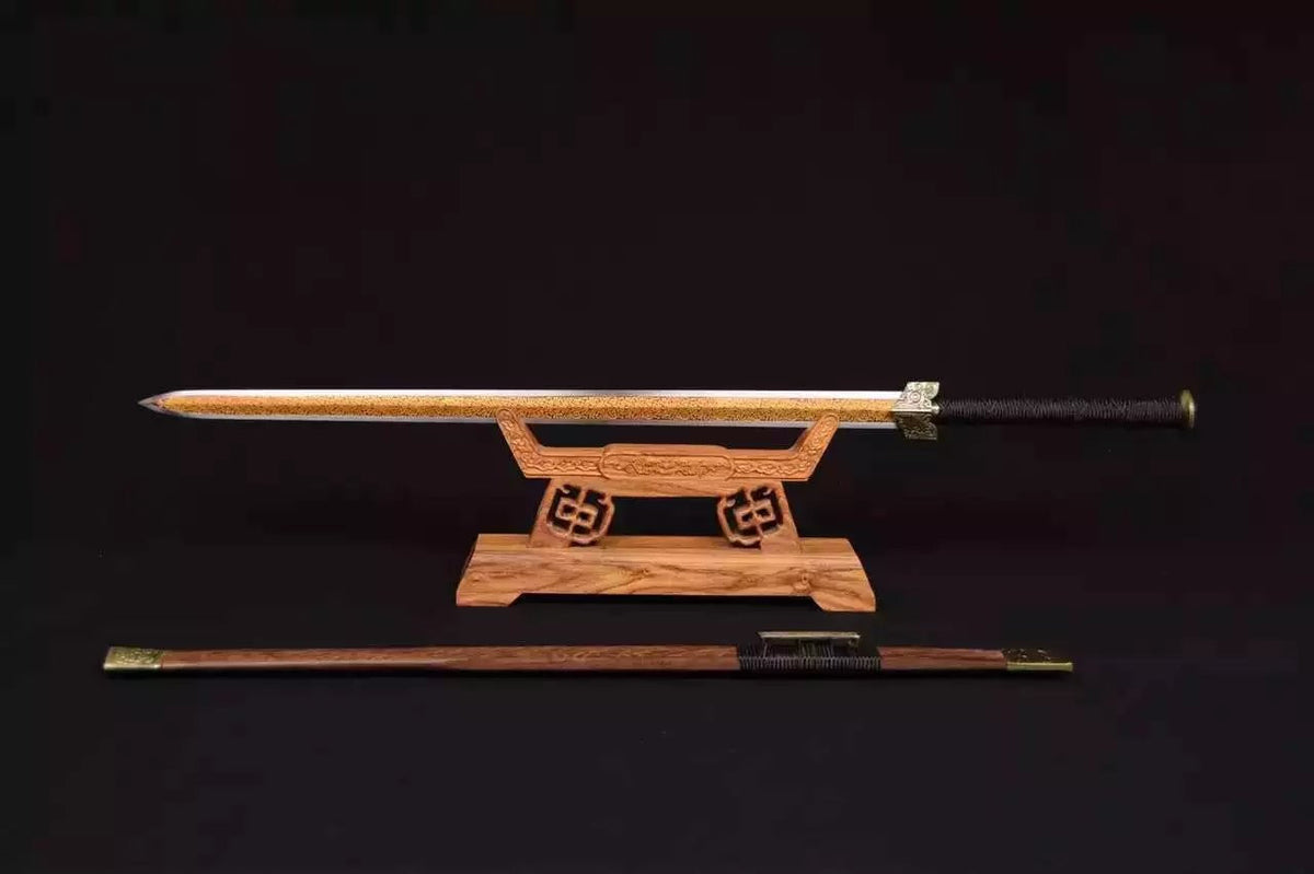 Han sword,High carbon steel,Wenge scabbard,Alloy fitting,Length 42" - Chinese sword shop