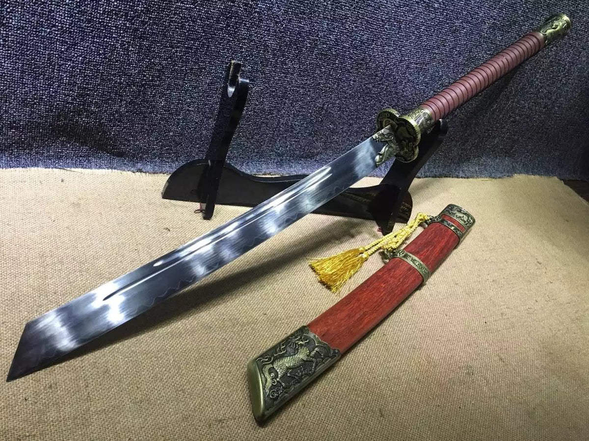 China chop sabers,High carbon steel,Alloy fitted,Redwood scabbard - Chinese sword shop