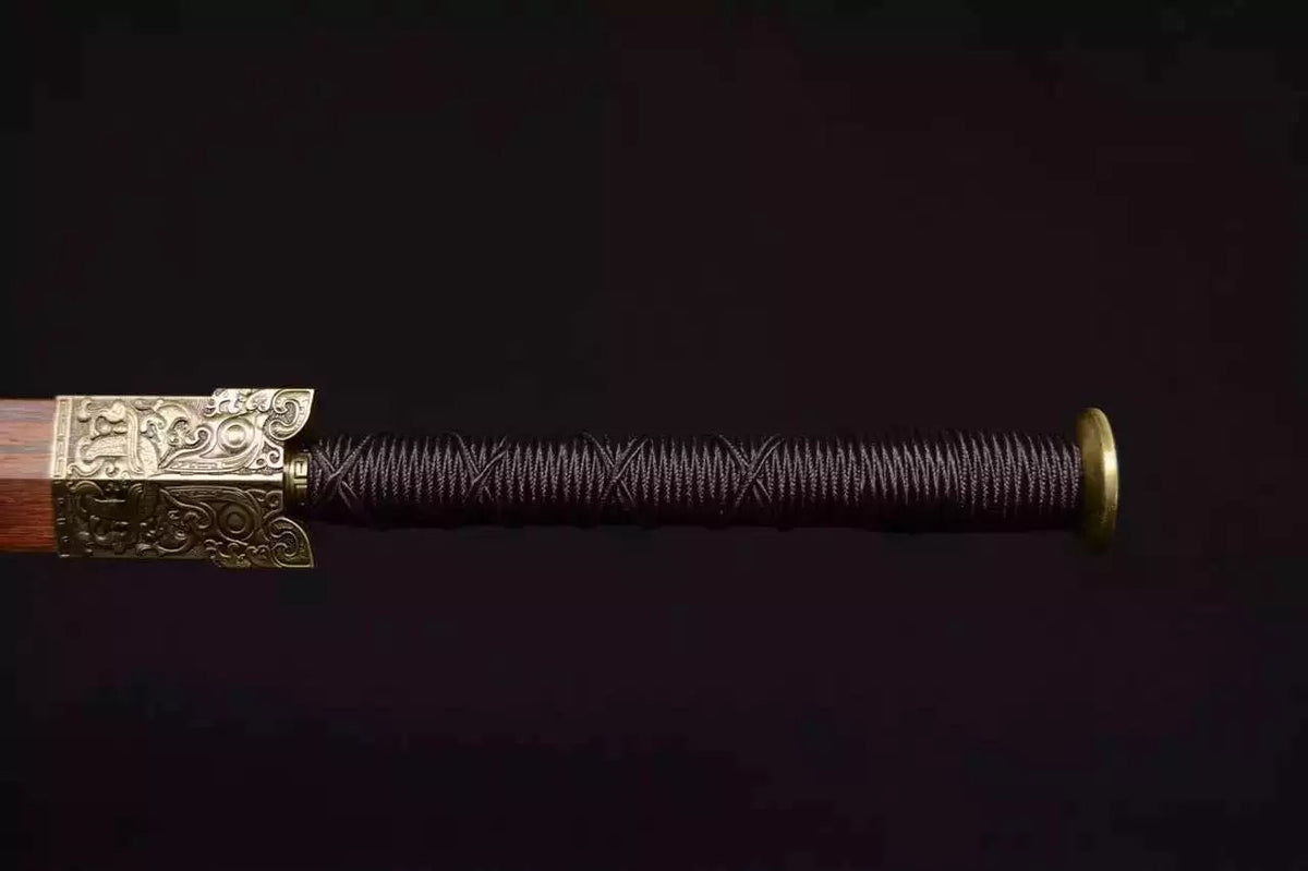 Han sword,High carbon steel,Wenge scabbard,Alloy fitting,Length 42" - Chinese sword shop