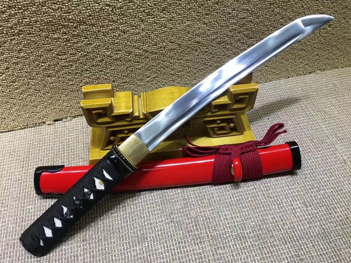 Wakizashi(High manganese steel,Red scabbard,Alloy fitted)Length 21" - Chinese sword shop