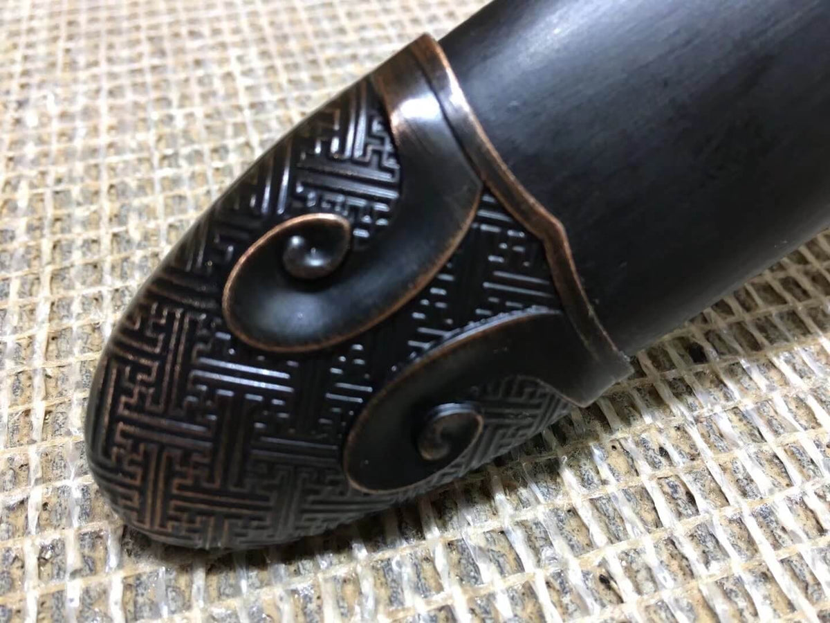 lion sword,High carbon steel blue blade,Black scabbard,Alloy fitting - Chinese sword shop