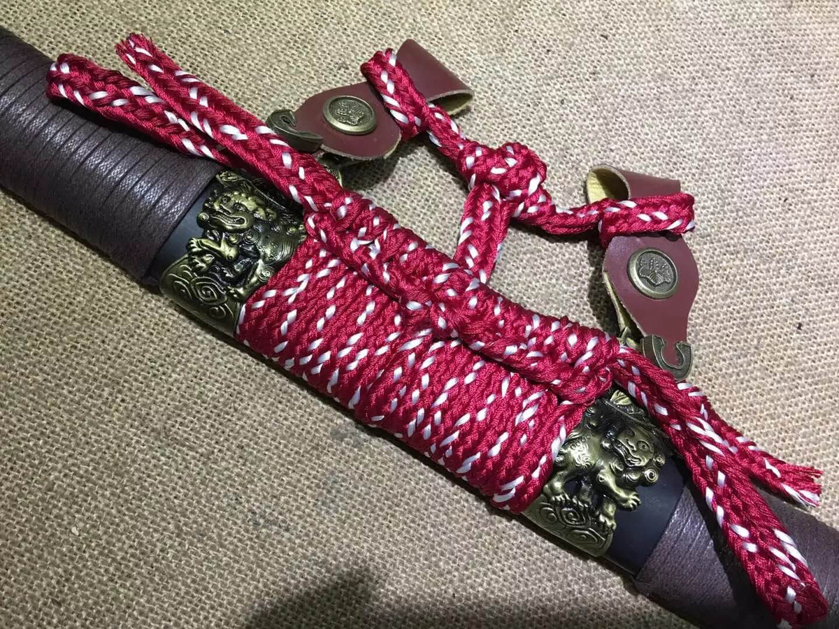 Nihontou,tachi sword(High carbon steel blade,Black wood,Alloy)Full tang - Chinese sword shop
