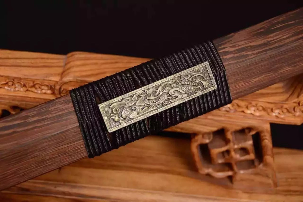 Han sword,High carbon steel,Wenge scabbard,Alloy fitting,Length 42" - Chinese sword shop