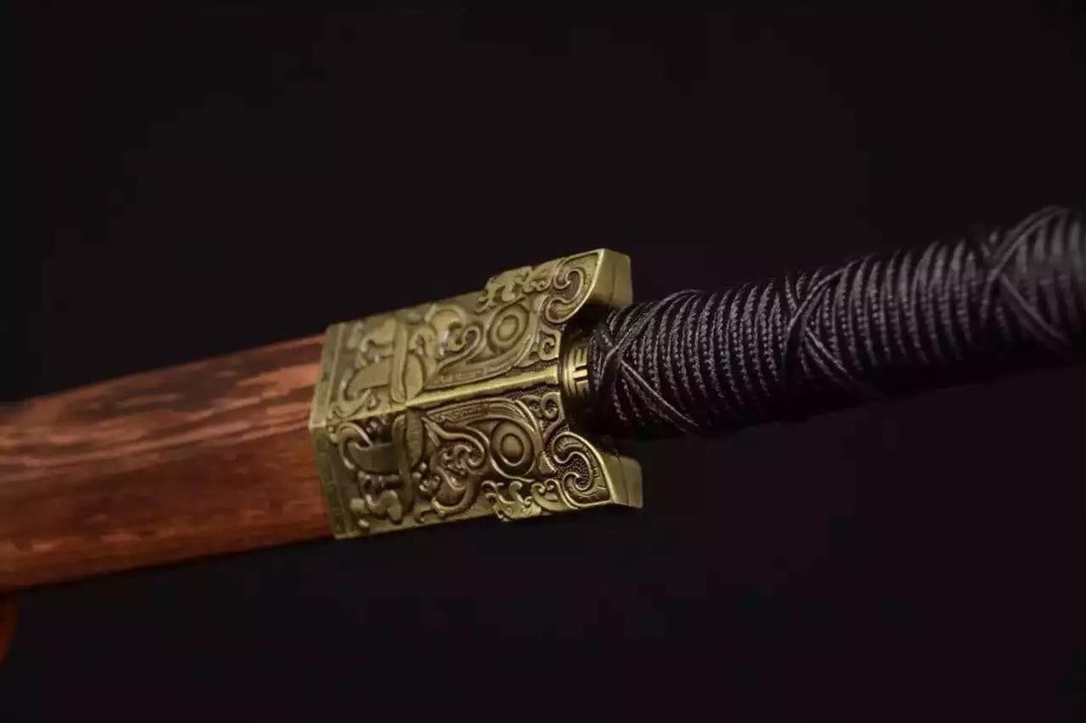 Han sword,High carbon steel,Wenge scabbard,Alloy fitting,Length 42" - Chinese sword shop