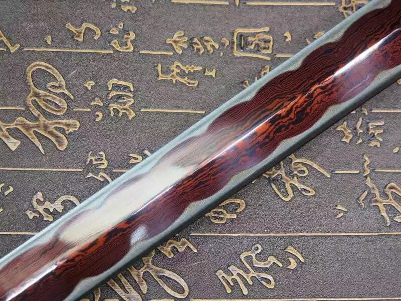 Jinlan sword,Folded steel red blade,Redwood scabbard,Alloy fitting - Chinese sword shop
