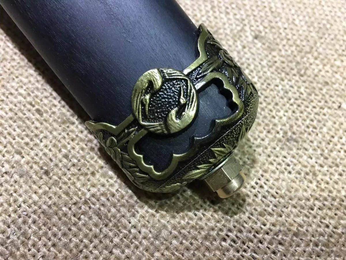Nihontou,tachi sword(High carbon steel blade,Black wood,Alloy)Full tang - Chinese sword shop