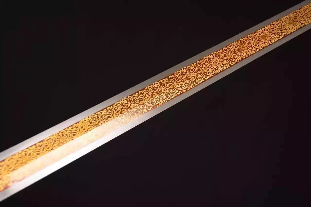 Han sword,High carbon steel,Wenge scabbard,Alloy fitting,Length 42" - Chinese sword shop