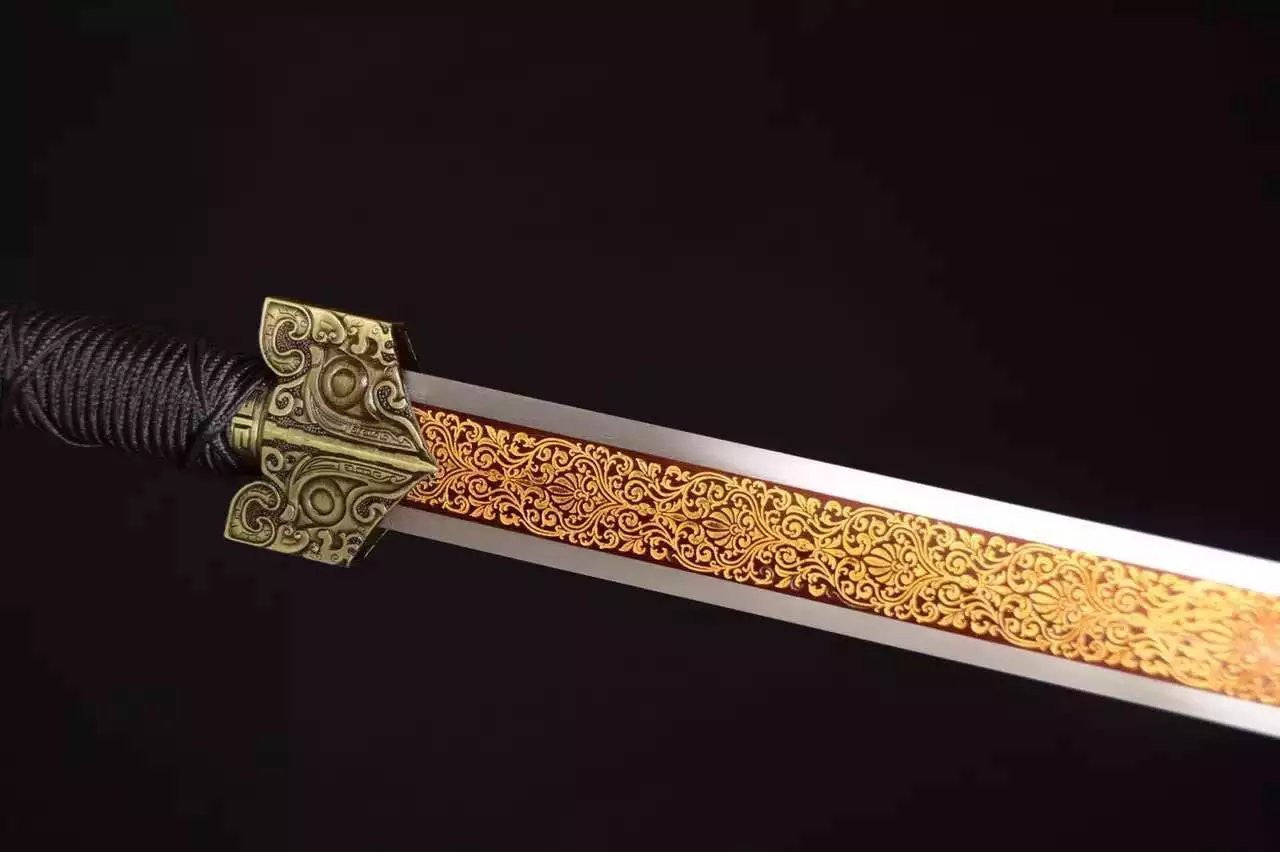 Han sword,High carbon steel,Wenge scabbard,Alloy fitting,Length 42" - Chinese sword shop