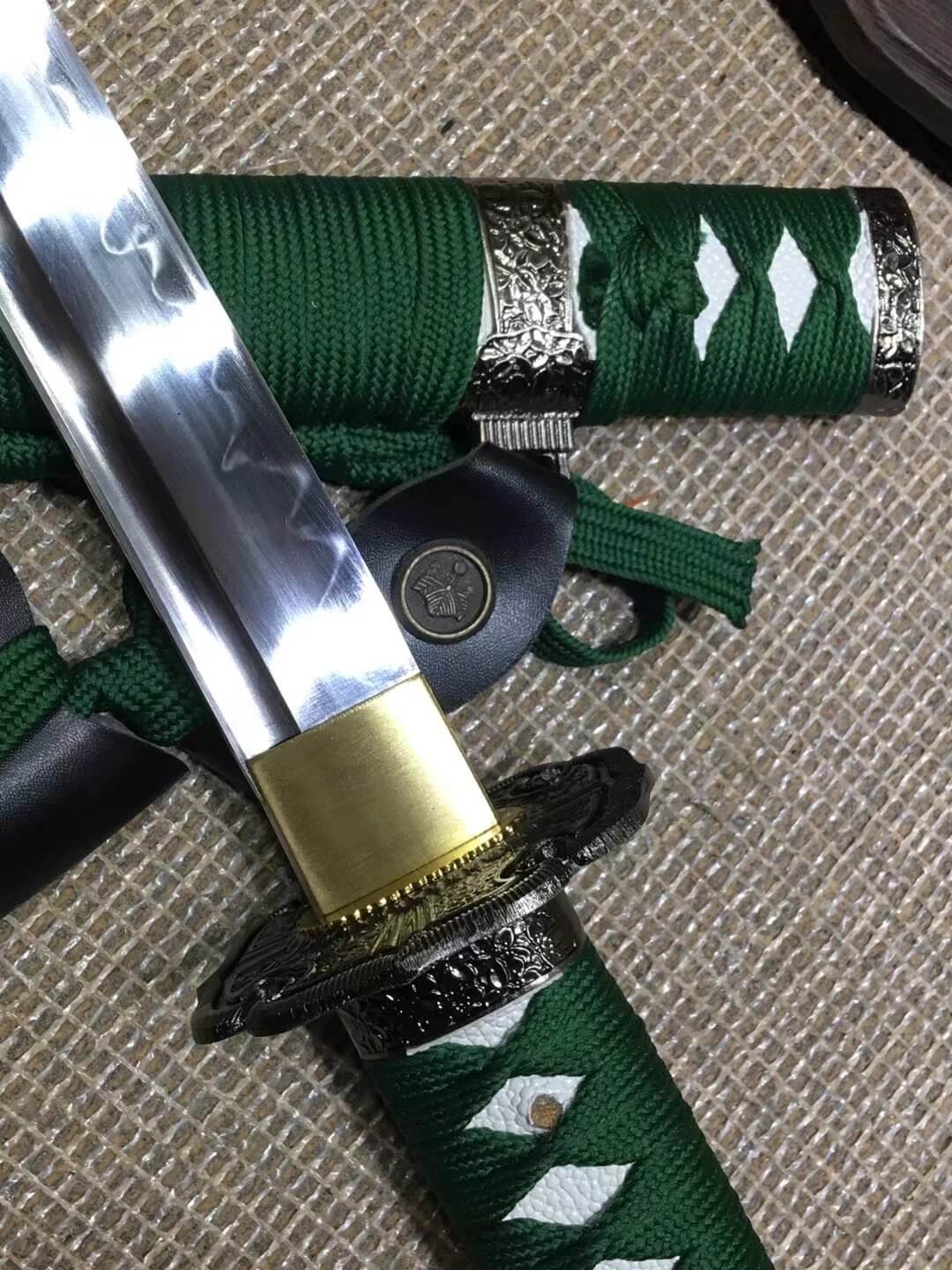 Nihontou Tachi,Nodachi,High carbon steel burn blade,Wood scabbard,Alloy tosogu)Length 41" - Chinese sword shop