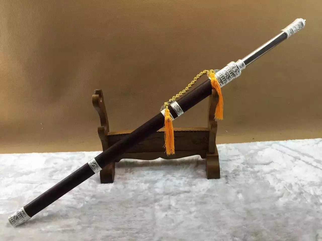 Wolong sword,High manganese steel,Rosewood scabbard,Alloy fitting,Length 39 inch - Chinese sword shop