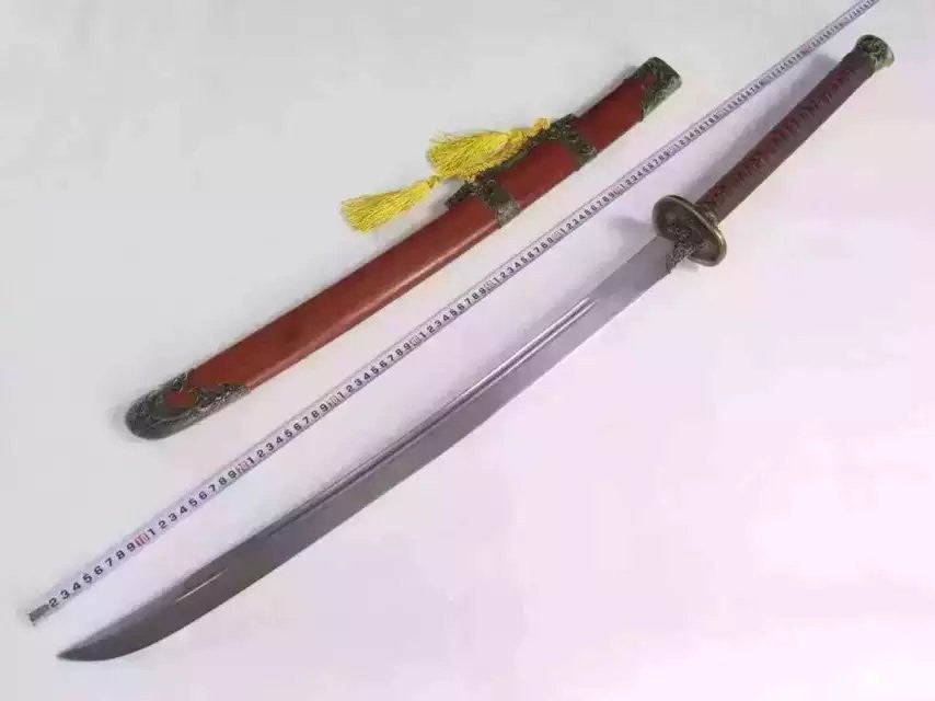 Dragon Dao,Sword,Damascus steel blade,Redwood,Alloy,Length 46" - Chinese sword shop