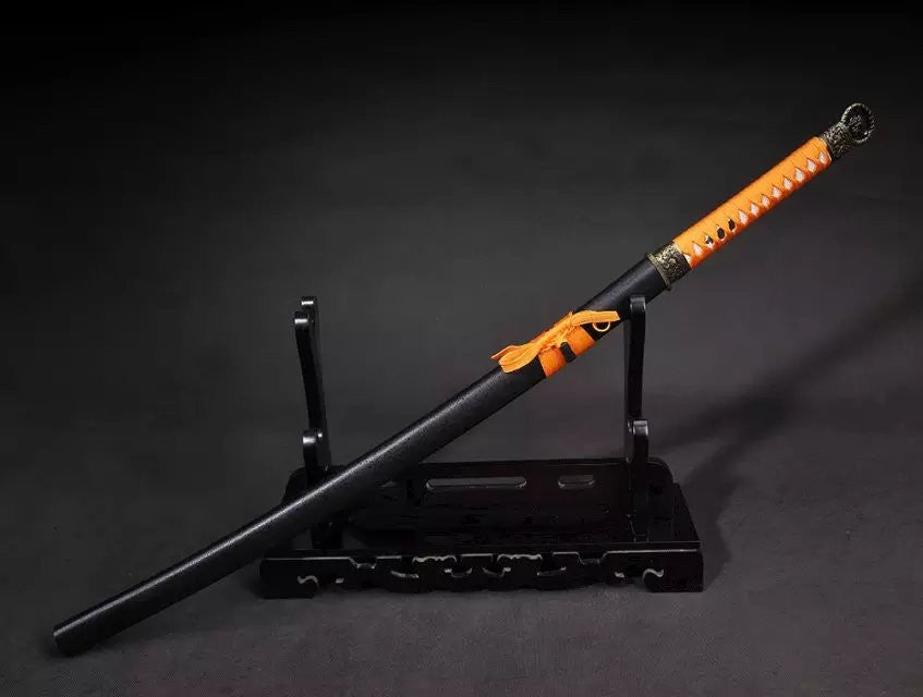 Samurai sword,Nihontou,Medium carbon steel,Wood scabbard,Alloy fitting,Full tang,Length 39 inch - Chinese sword shop