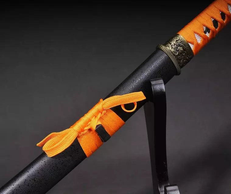 Samurai sword,Nihontou,Medium carbon steel,Wood scabbard,Alloy fitting,Full tang,Length 39 inch - Chinese sword shop