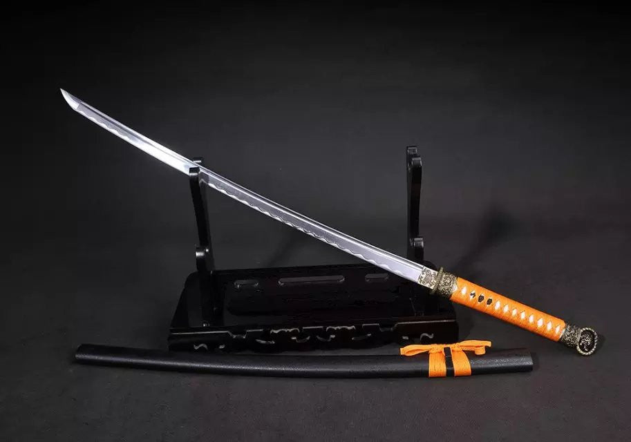Samurai sword,Nihontou,Medium carbon steel,Wood scabbard,Alloy fitting,Full tang,Length 39 inch - Chinese sword shop