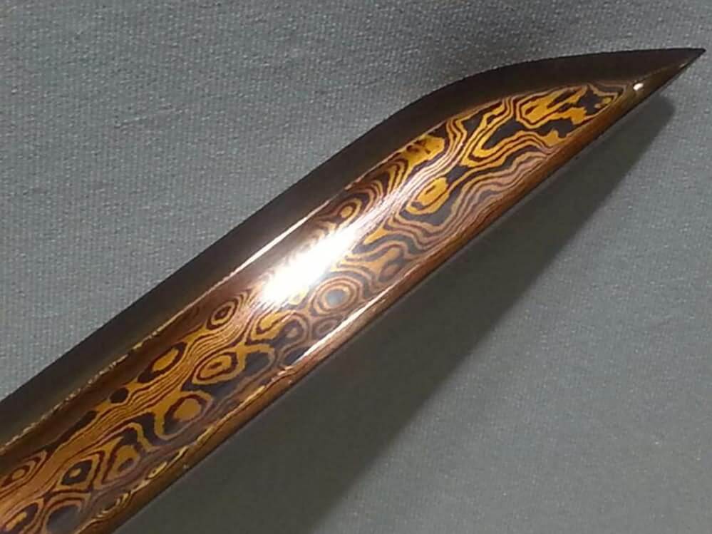Han jian(Damascus steel red blade,Red wood scabbard,Alloy fitted)Length 30" - Chinese sword shop