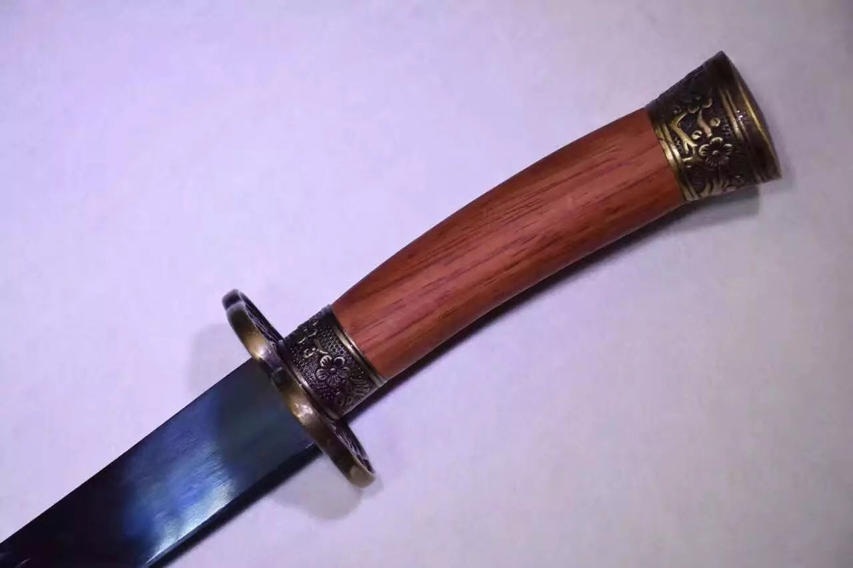 Broadsword,High carbon steel blue blade,Redwood,Alloy fittings - Chinese sword shop
