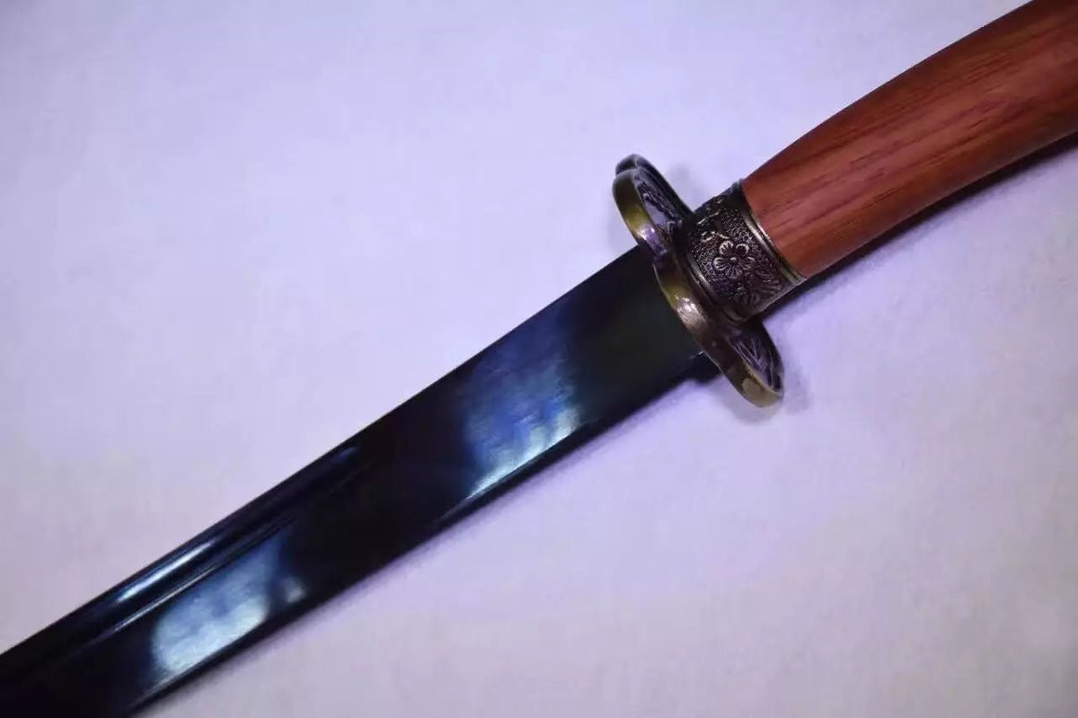 Broadsword,High carbon steel blue blade,Redwood,Alloy fittings - Chinese sword shop