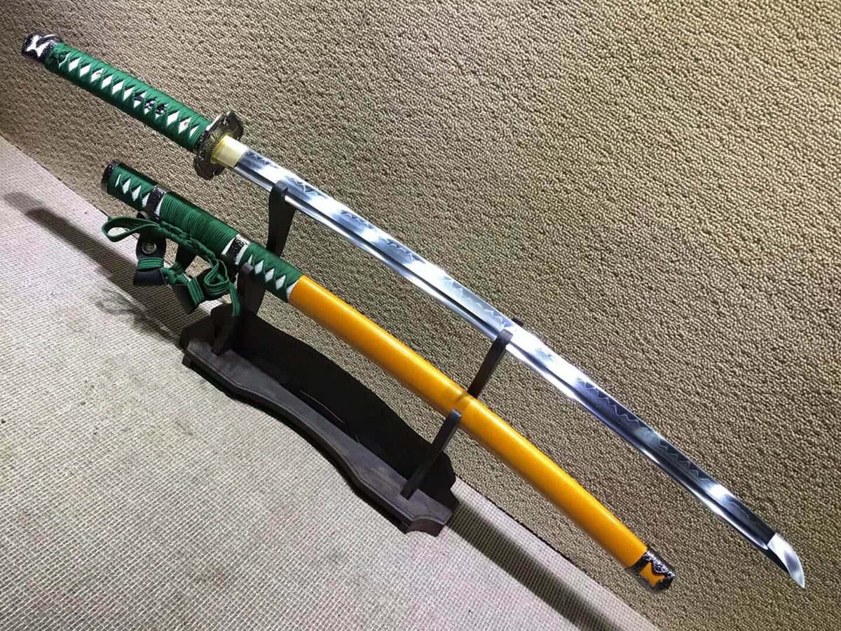 Nihontou Tachi,Nodachi,High carbon steel burn blade,Wood scabbard,Alloy tosogu)Length 41" - Chinese sword shop
