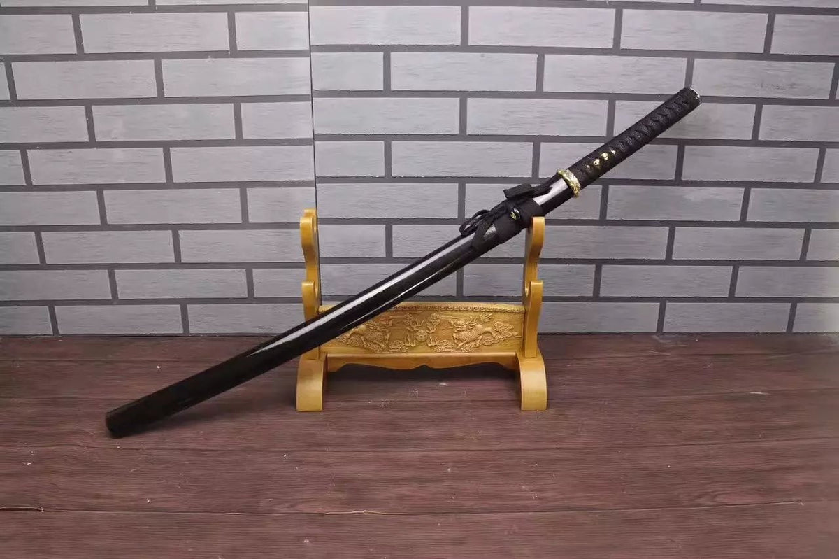 Katana,Nihontou,Medium carbon steel,Wood scabbard,Alloy fitting,Full tang - Chinese sword shop