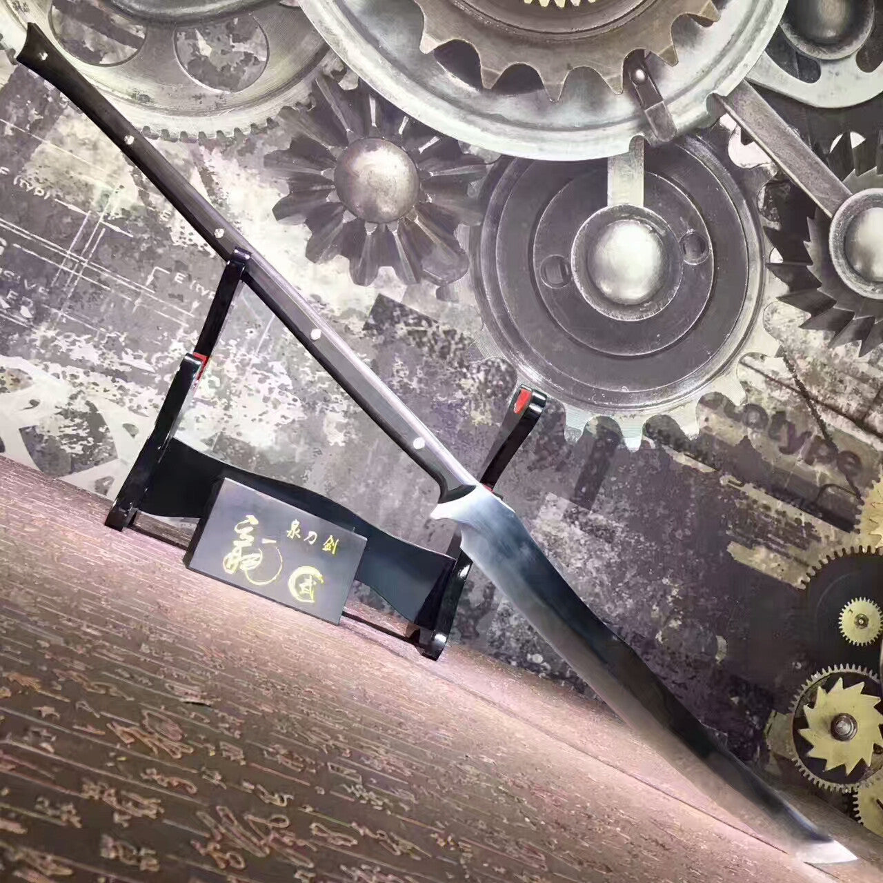 Pudao,Revolving knife,High speed steel integrated structure,Leather scabbard - Chinese sword shop