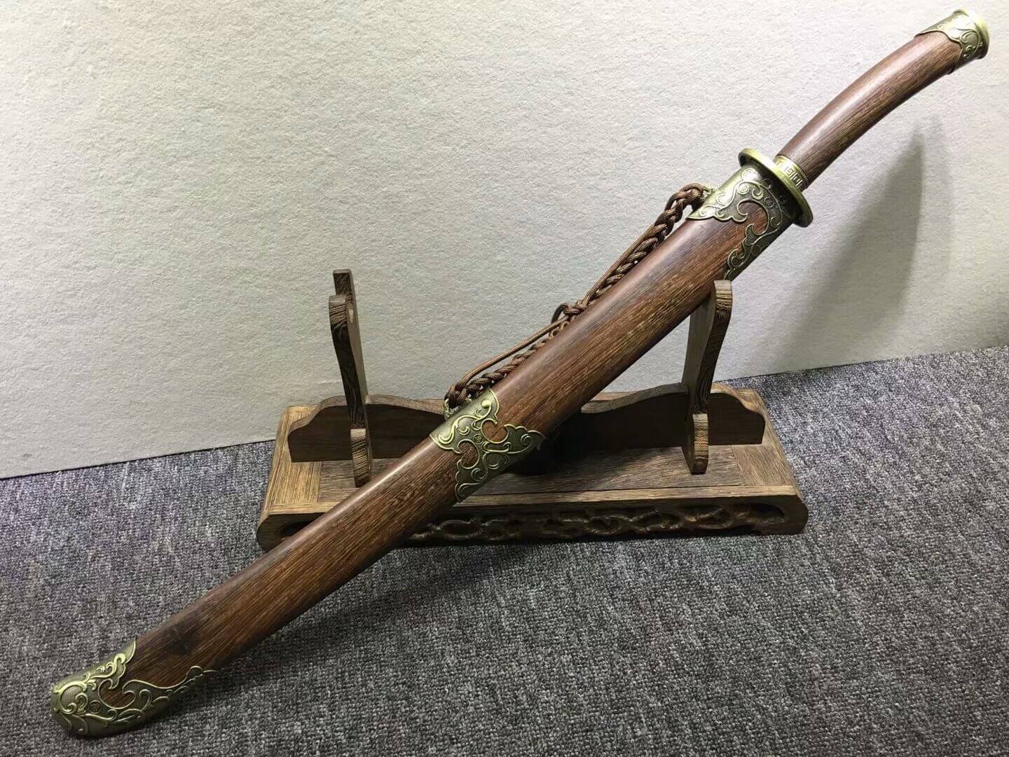 Broadsword,High carbon steel burn blade,Rosewood,Alloy fittings&Handmade art - Chinese sword shop