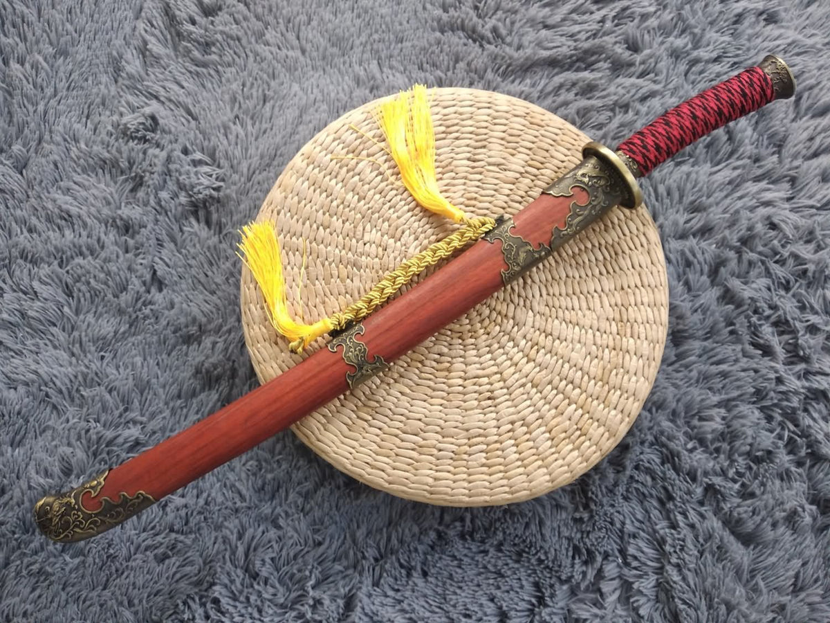 Broadsword,Handmade Damascus steel blade,Redwood - Chinese sword shop